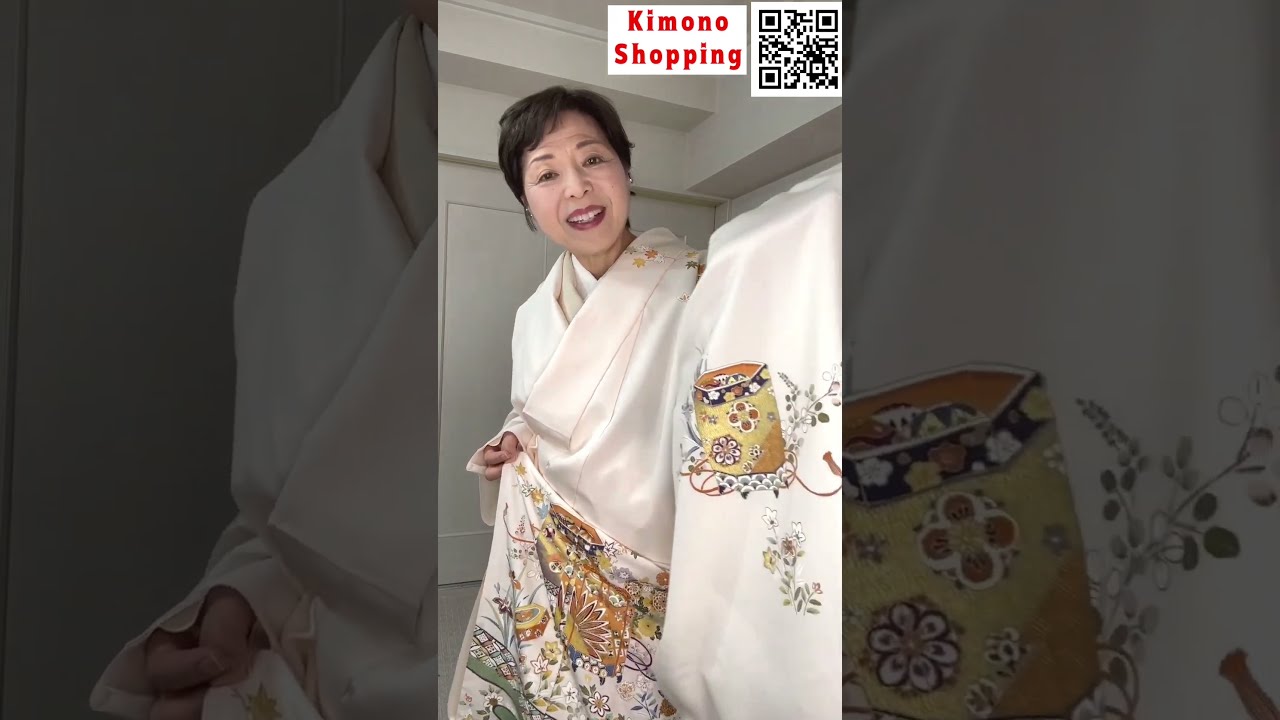 ショッピング】訪問着貝桶百花 薄いピンク地#shopping #kimono