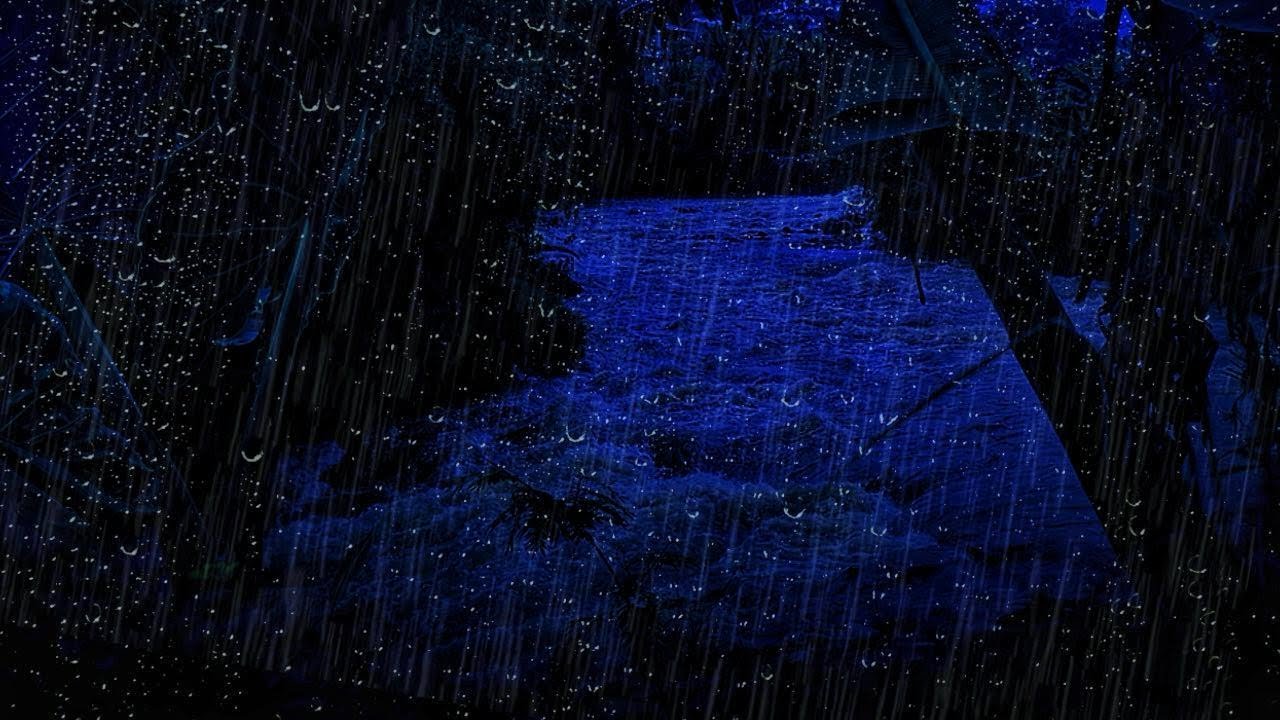 Dripping Rain Sound Into River - Fall Asleep Faster - Low Light - Dimmed Screen - One Hour