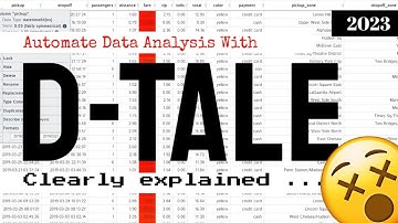 D-TALE Explained : A Powerful Tool for Exploring and Analyzing Data 😎😎😎 | Bhupendra Singh