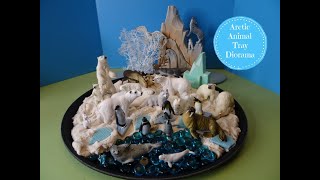Arctic Animal Small World Tray Diorama - Learn Arctic Animal Names