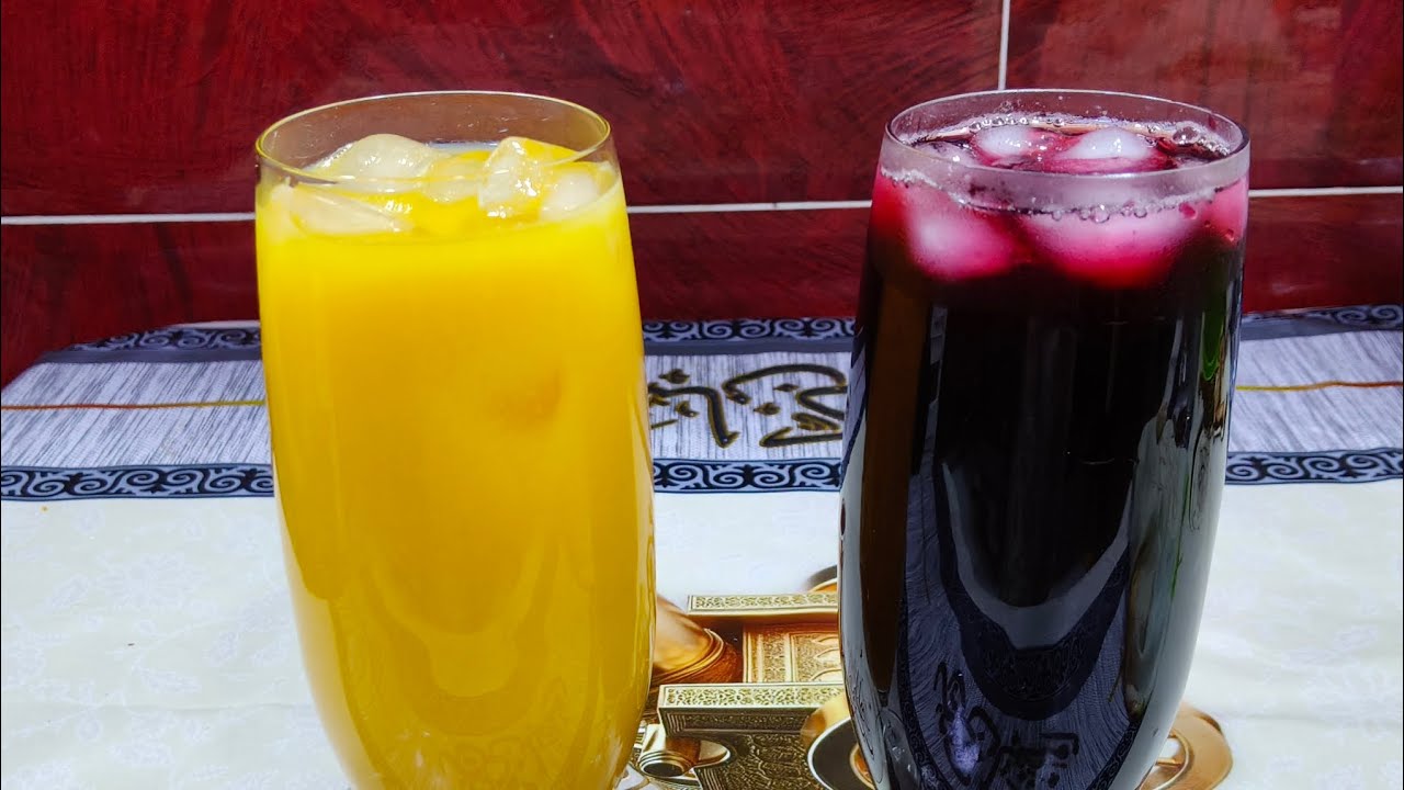 أطيب نوعين عصير  بالبرتقال والكركديه لشهر رمضان المبارة🍊