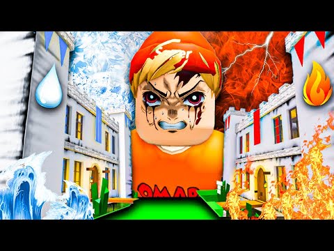 فيلم روبلوكس مملكة النار ضد ممكلة الماء واجهت مملكة النار وحدي قصة جامدة 