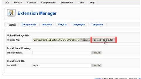 Upload, unzip & install a Joomla 1.5 template