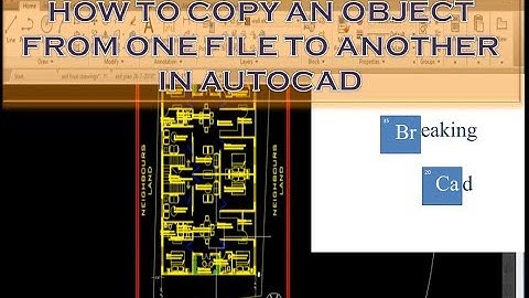 How to copy an object from one drawing to another in AutoCAD