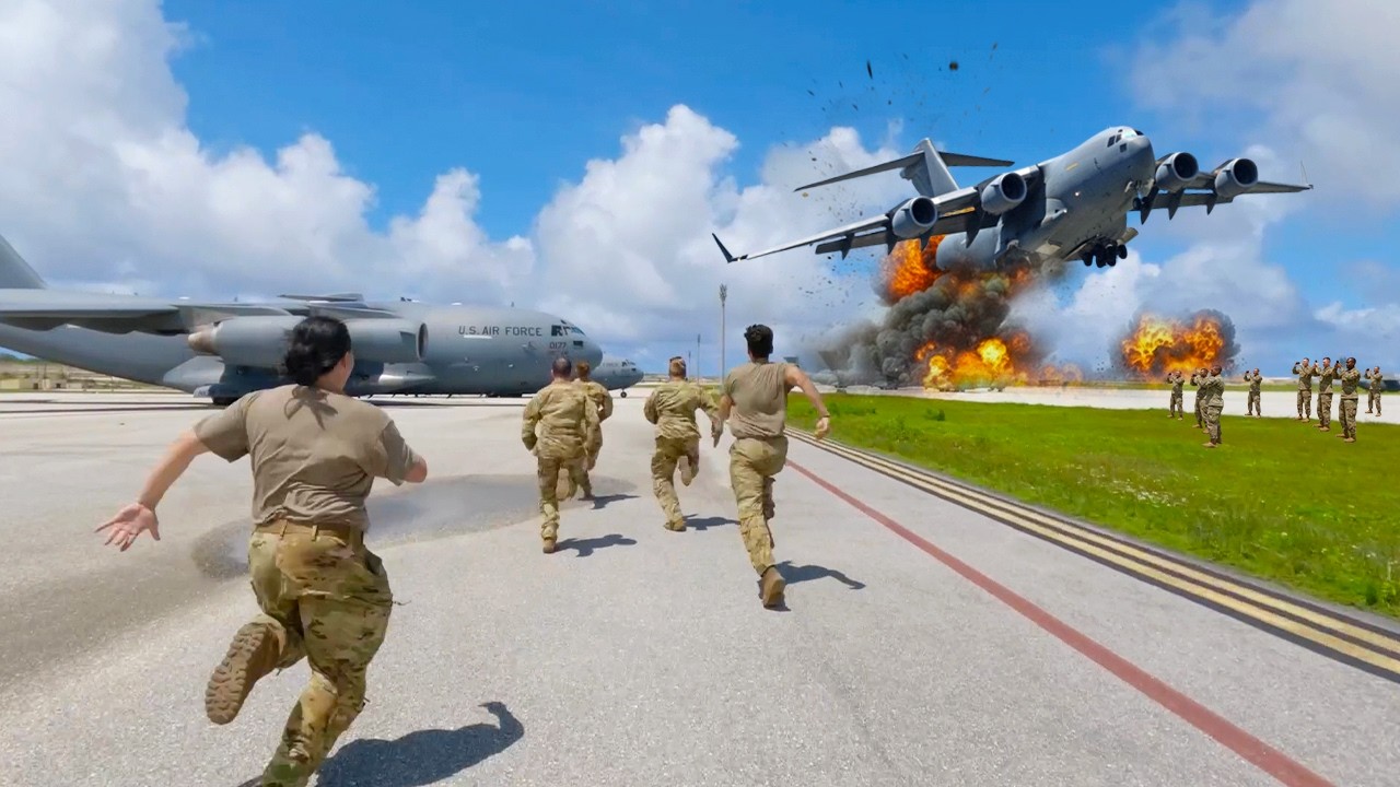 ПОВЫШЕННАЯ ГОТОВНОСТЬ! ЖЕНЩИНА-ПИЛОТ США ВЫПОЛНИЛА АВАРИЙНЫЙ ВЗЛЕТ НА ПОЛНОЙ СКОРОСТИ!