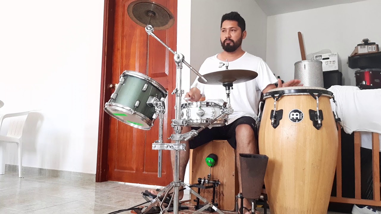 How to play cajon with pedal set de multipercusión. Como tocar cajon