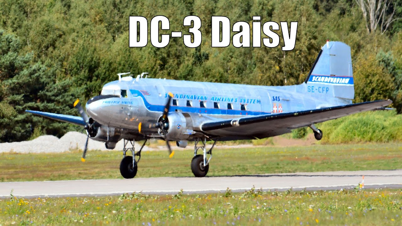 DC-3 Daisy Fridtjof Viking Landing - SweAF 2024 - YouTube