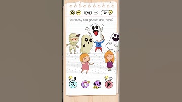 Brain Out Level 325 Challenge!" #relaxingart | How many real ghosts are there?