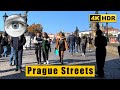Prague 4k walk: Charles Bridge (Karlův most), Lesser Town (Malá Strana) 🇨🇿 Czech Republic HDR