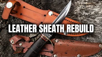 Restoring a Client's Antique Hunting Knife - [LEATHER]