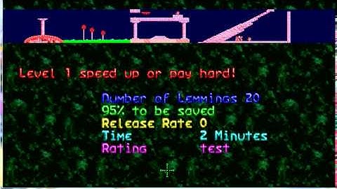 Lemmings Custom Level: Speed up or pay hard!