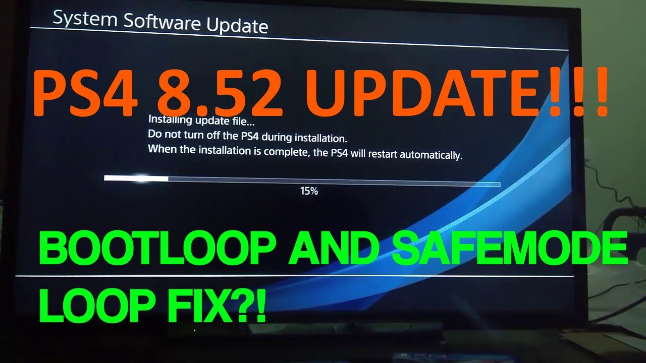 PS4 8.52 UPDATE! | How to SAFELY INSTALL PS4 8.52 UPDATE | PS4 Bootloop ...
