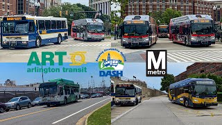 DASH Alexandria Transit Company, WMATA, and Arlington Transit Bus Compilation in Virginia