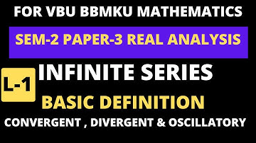 SEM-2 PAPER-3 REAL ANALYSIS , INFINITE SERIES , VBU , BBMKU SEMESTER-2 MATHS CORE