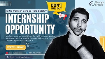 Internship Opportunity in Batch-7 Of DevSecOps & Cloud DevOps