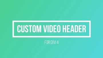 A header created in Divi with Video Background