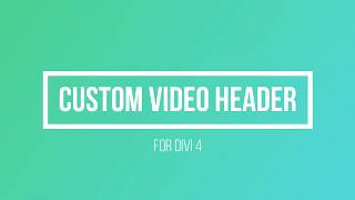 A header created in Divi with Video Background