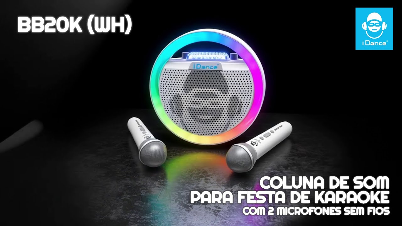 Беспроводная караоке-колонка iDance BB20K PartyBall + диско-светодиодная подсветка (на португальс...