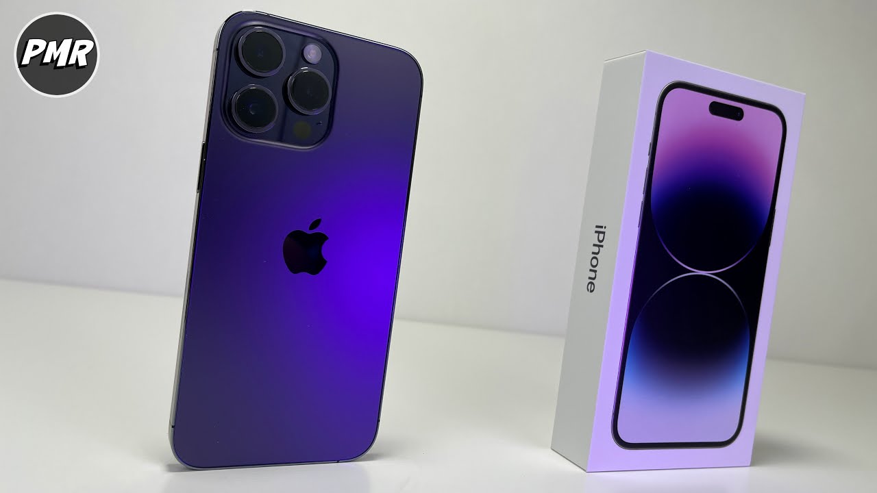Iphone 14 pro max deep purple dynamic island and action mode - YouTube