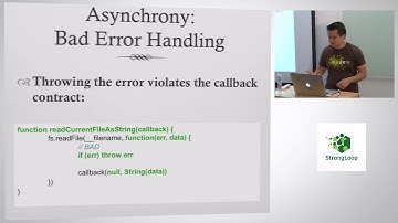 Node js Asynchrony Control flow and Error handling with Adam Crabtree