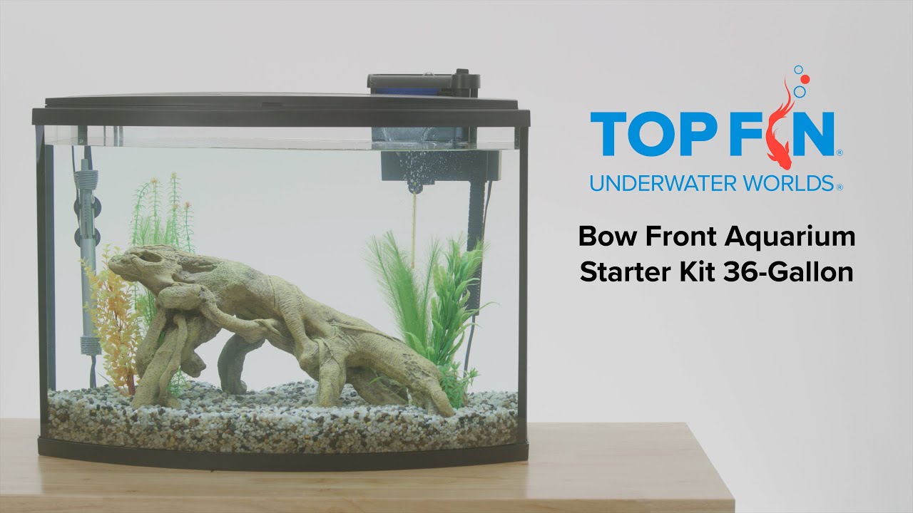 Top Fin Bow Front #Aquarium Starter Kit Setup, 36-Gal