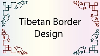 Easy decorative tibetan border design for poster in Adobe illustrator 2020