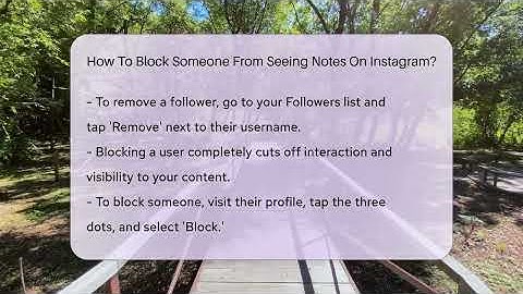 How To Block Someone From Seeing Notes On Instagram? - Everyday-Networking