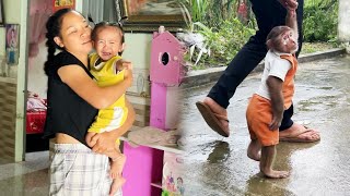 Super touching! Cutis \& Yen Nhi cry when Dad takes Cutis away 😭