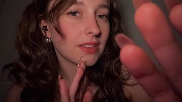 ASMR slow invisible scratching (whispers, mouth sounds and close hand movements)