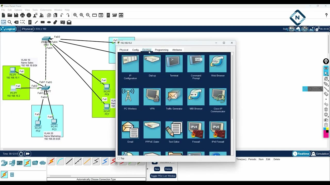 Vlan Lab in Cisco Packet Tracer | CCNA Lab