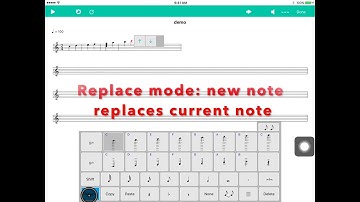 Score Creator: three modes of editing notes.