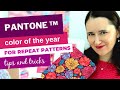 How to use the Pantone color of the year 2023 Viva Magenta for repeat pattern design