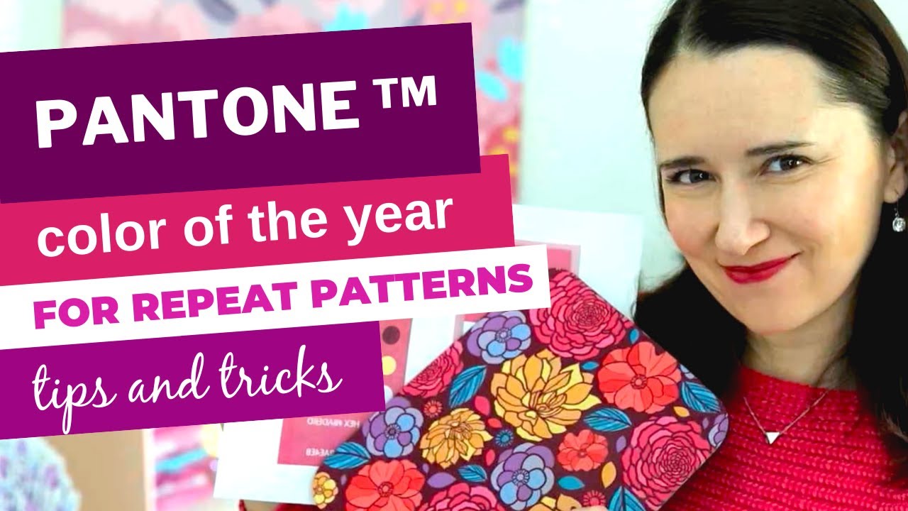 How to use the Pantone color of the year 2023 Viva Magenta for repeat  pattern design 