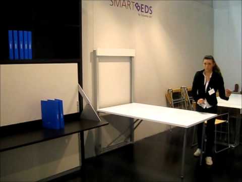 Tavolo pieghevole folding table smartable youtube Banco da lavoro richiudibile a parete