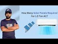 How Many Solar Plates Required To Run 1.5 Ton AC