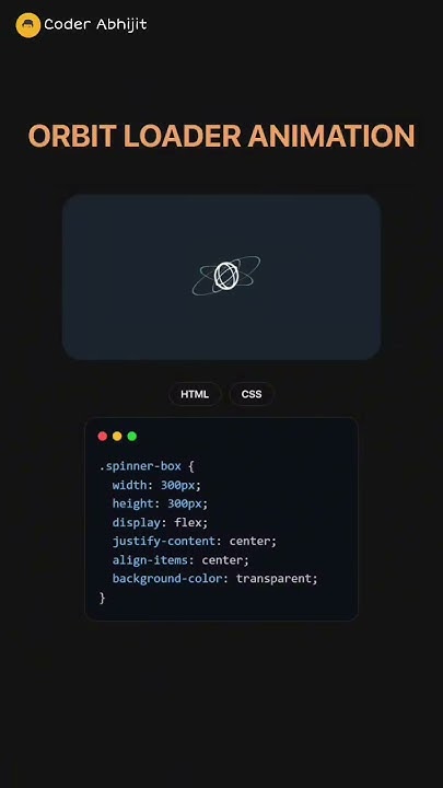 CSS Orbit Loader Animation #shots #shortvideo #html #css - YouTube