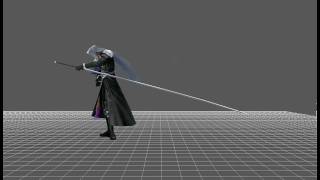 Dissidia 012Duodecimprologus - Sephiroth Costume 1 Usable Model Animation Hd