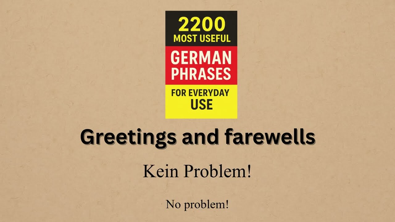 Everyday German phrases - Greetings and farewells
