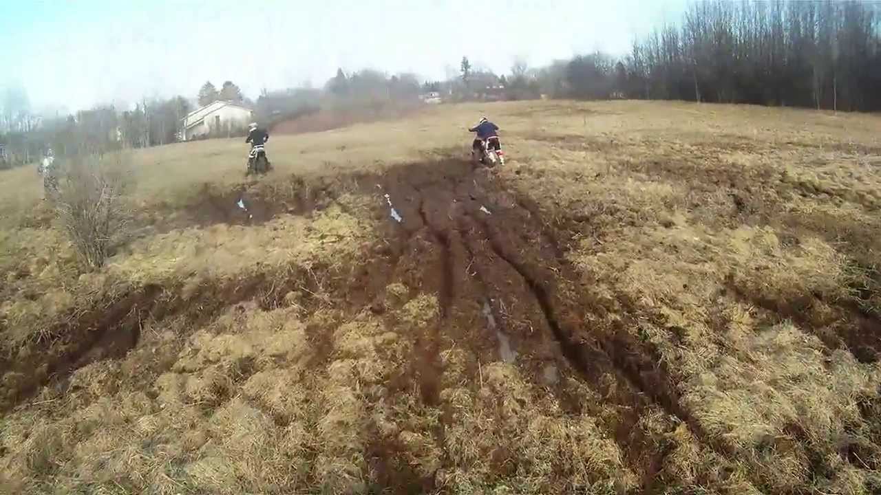 mudding with dirt bikes in a field in Houghton Lake Michigan YouTube