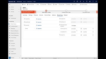 Work Orders: Record log total estimated duration, first arrived on, completed on