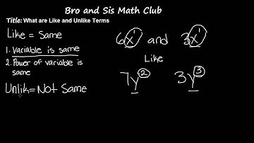 Like and Unlike Terms in Algebra - 7th Grade Math