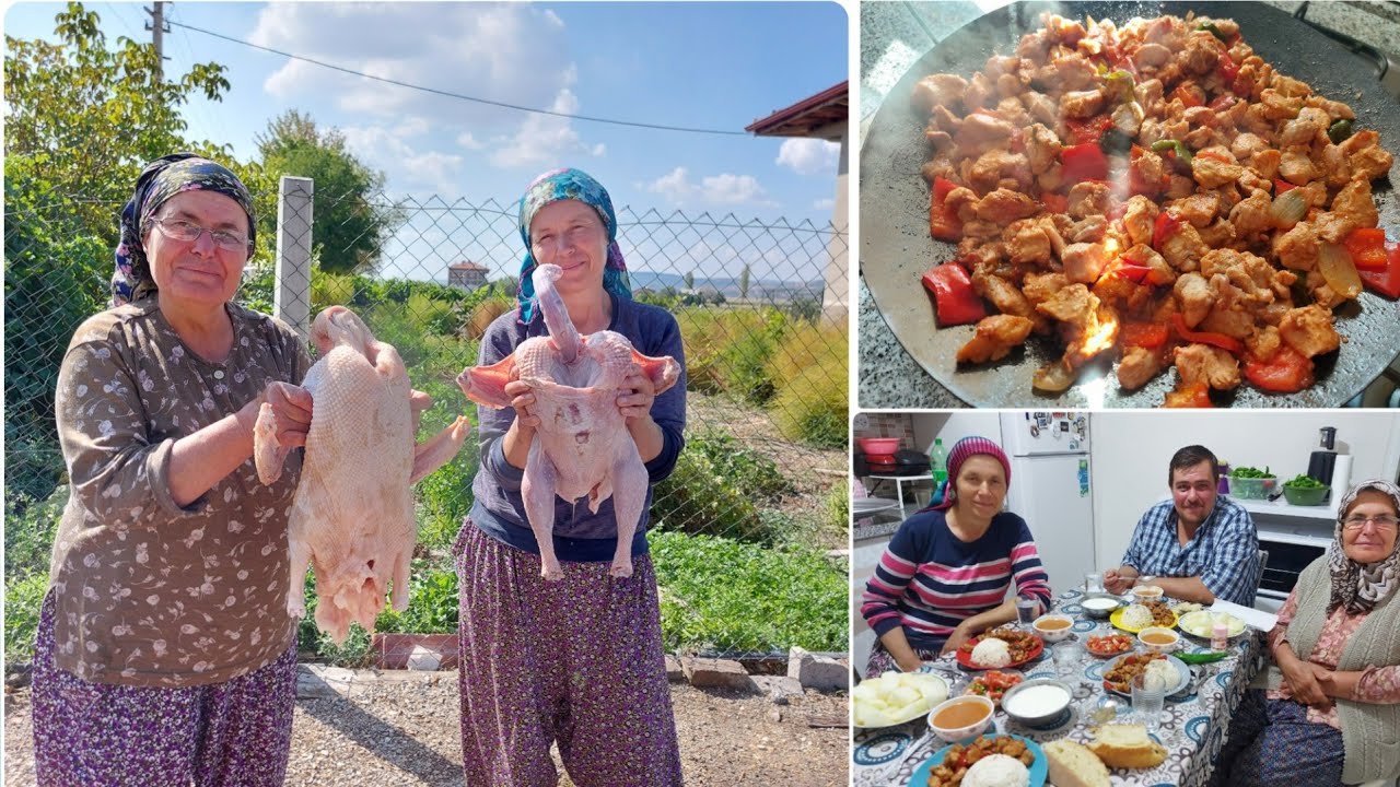 KAZ VE HİNDİ KAPIŞMASI🦢🦃/ AKŞAM YEMEĞİNE, SACDA HİNDİ SOTE🌶🍅🧅