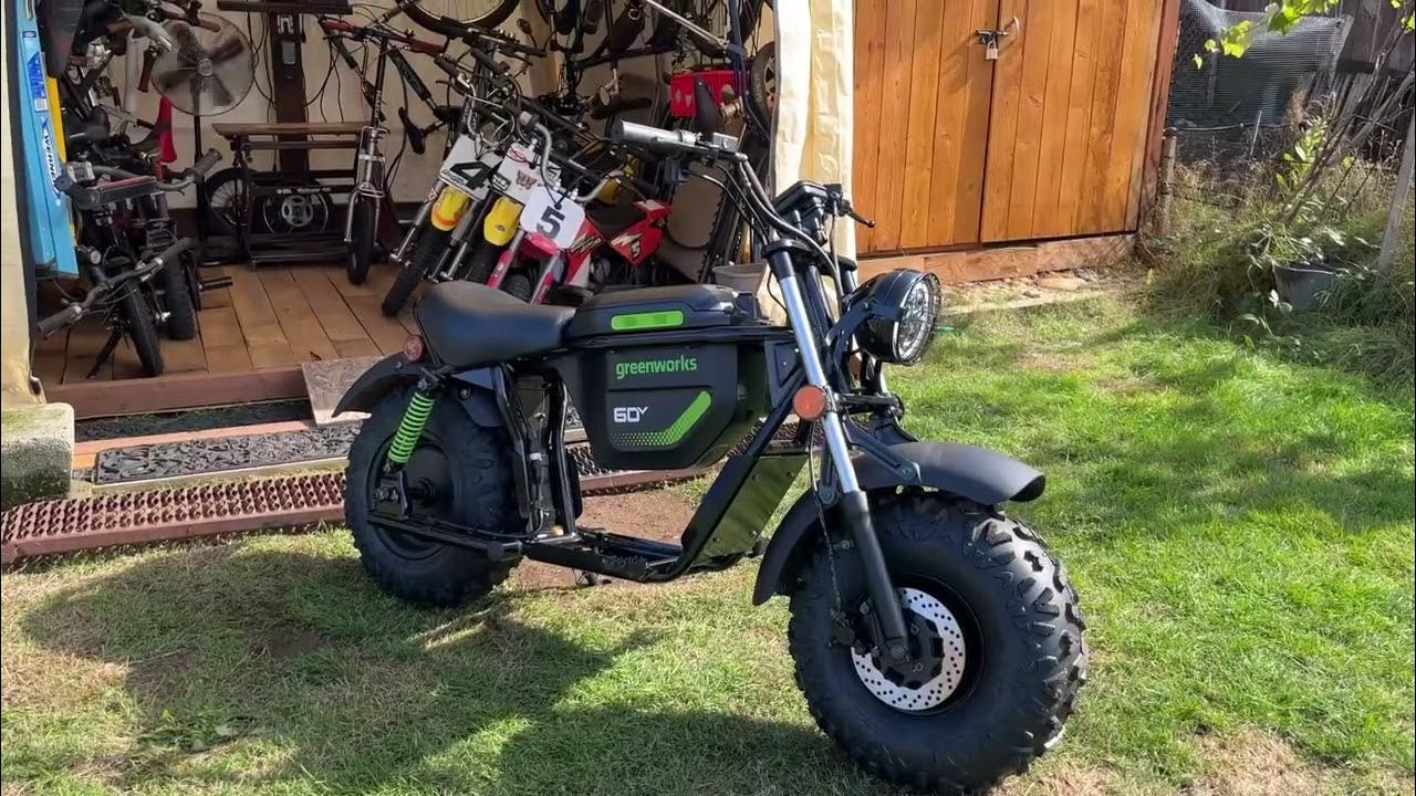 Greenworks stealth series minibike uses 60v tool batteries new owner