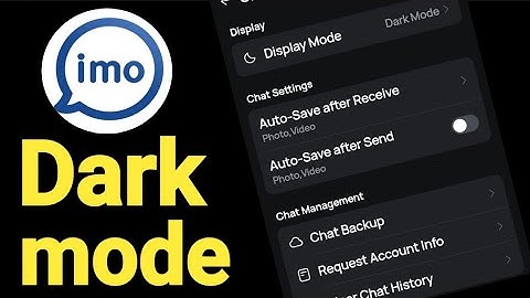 how to enable dark mode on imo 2025