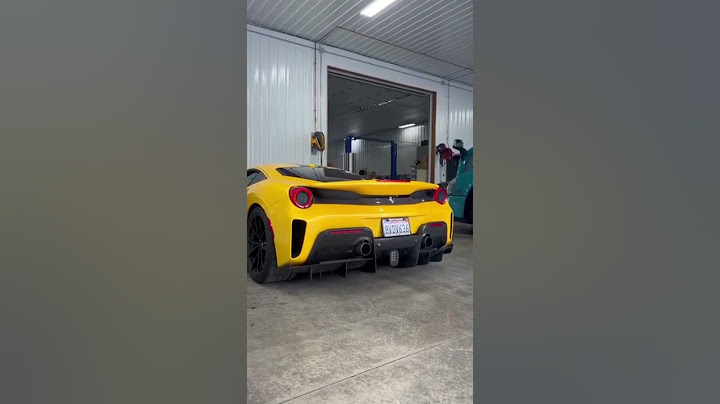 Ferrari 488 pista with full straight piped gintani exhaust