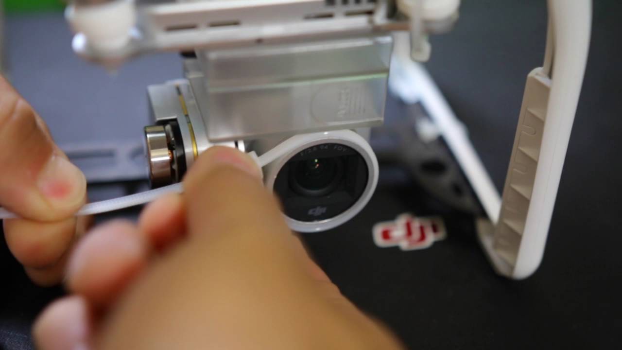 How to take off DJI Phantom 3 Lens Filter - YouTube