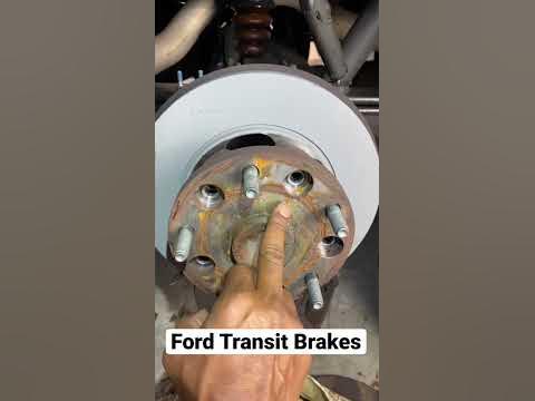 Ford a transit rear brakes new rotor bolts needed - YouTube