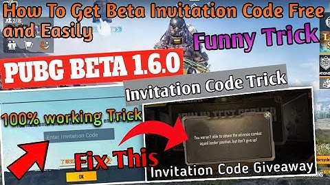 How to get Pubg Beta 1.6 Invitation code in any account/ Easy and Funny Trick/ #manugamingyt