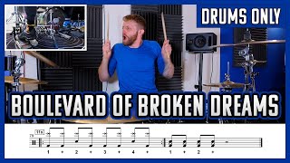 Boulevard Of Broken Dreams - Drums Only + Notation