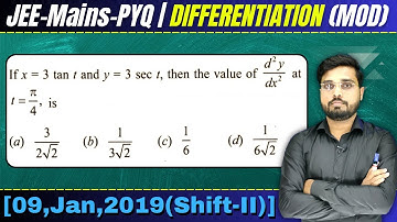 If x = 3 tant and y = 3sect, then the value of d2y/dx2 at t = π/4 is || Let